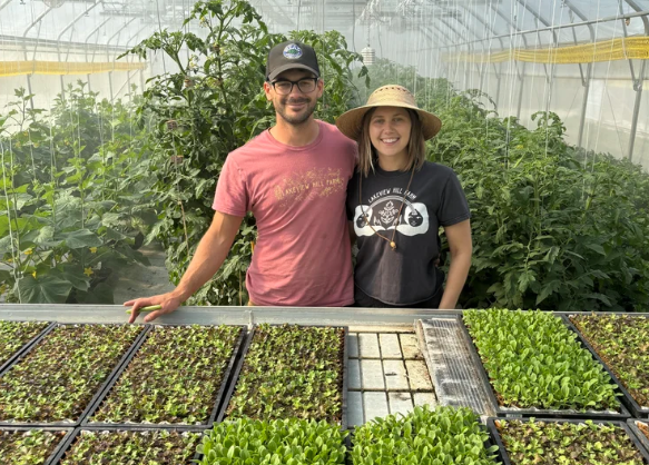 Lakeview Hill Farms & Market owners John and Bailey.